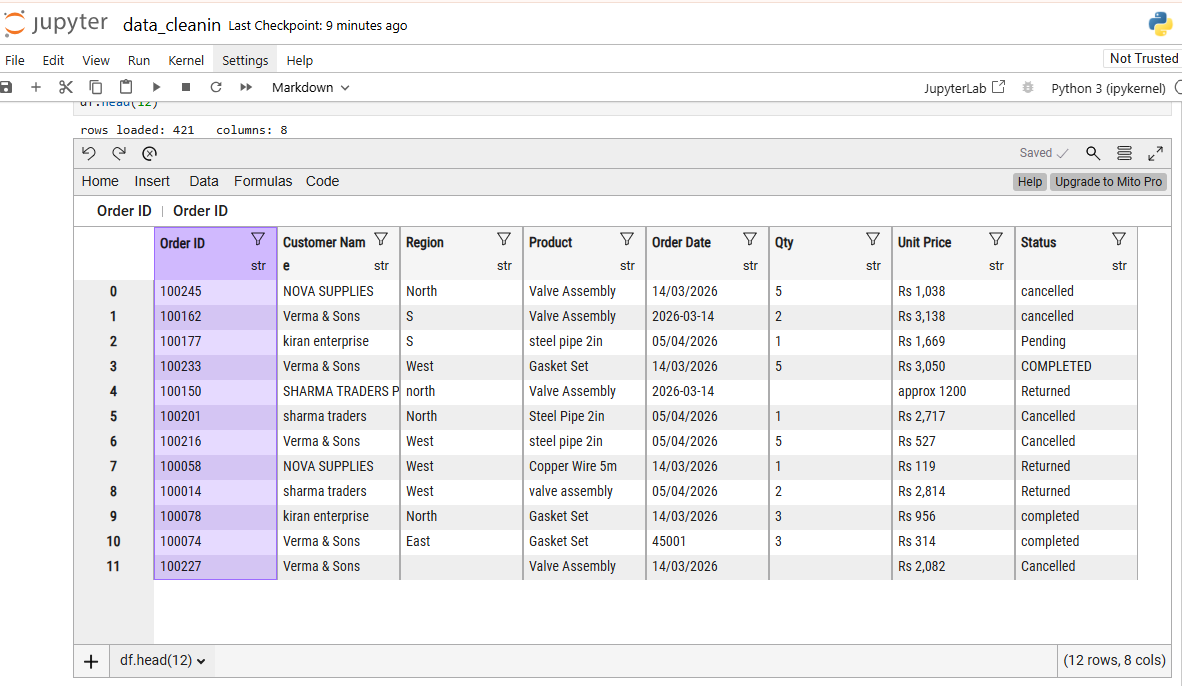 data cleaning